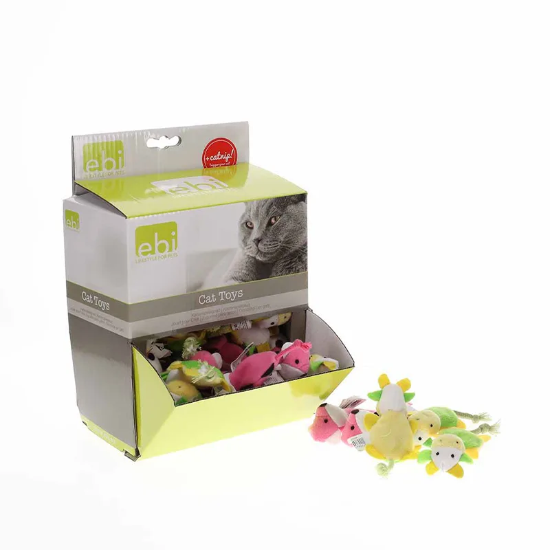 EBI - Jouet Chat - Peluche - Couleurs mélangées