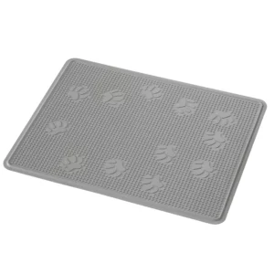 EBI - Litière Chat - Tapis à Litière - Caoutchouc - Gris
