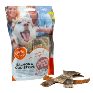Duvo - Friandise Chien - Strips - Saumon & Cabillaud