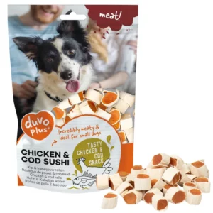 Duvo - Meat! - Friandise Chien - Sushi Poulet & Cabillaud