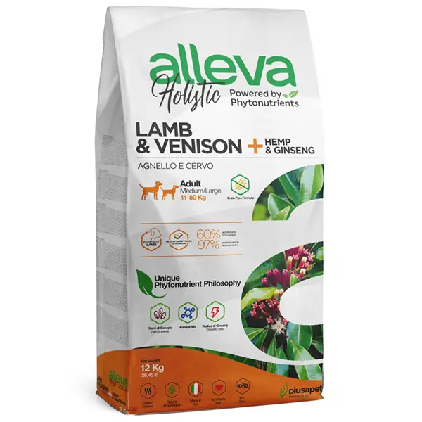 Alleva Holistic - Croquette Chien - Adult Medium & Maxi - Agneau & Cerf
