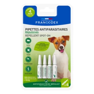Francodex - Antiparasitaires Répulsifs pour Chiot & Petit Chien Pipettes Insectifuges