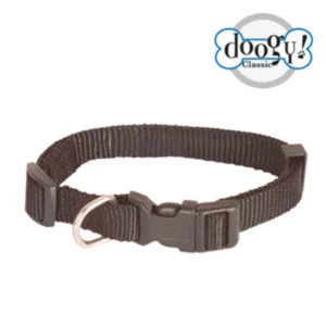 Doogy - Sellerie Chien Collier en Nylon Essentiel Noir