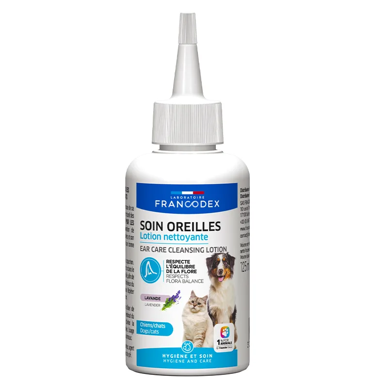 Francodex - Soin Oreilles Lotion Nettoyante pour Chien & Chat