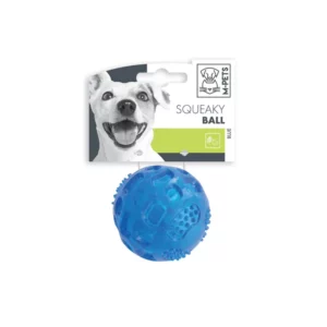 Mpets - Balle Couinante à Mâcher pour Chien Bleu