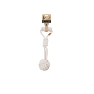 Mpets - Coto Tug Balle Blanche en Corde à Tirer pour Chien