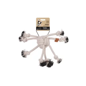 Mpets - Coto Spider Balle Blanche en Corde à Tirer pour Chien
