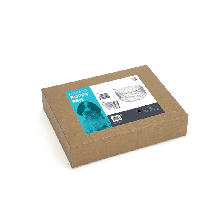 Mpets - Parc Pliable pour Chiots Noir