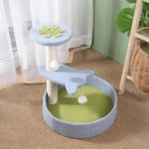 Panda Source - Arbre à Chat Bleu & Vert