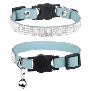 Panda Source - Collier Chat Strass Bleu