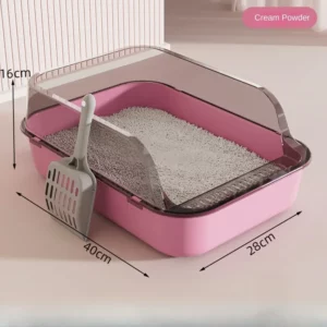 Bac à Litière pour Chat Rose