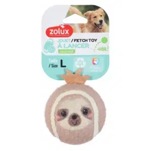 Zolux - Jouet Chien Balle de Tennis Squeaker Raton Laveur Rose