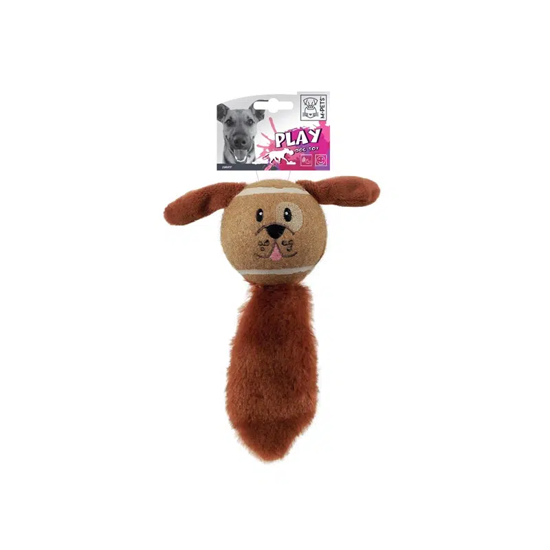 Mpets - Jouet Chien Jimmy Balle de Tennis Squaker avec Queue