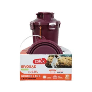 Zolux - Bivouak Gourde 2 en 1 avec Bol en Silicone