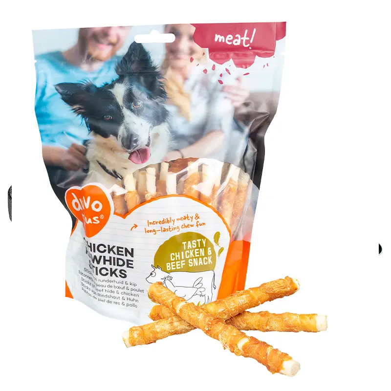 Duvo - Meat! Friandise Chien Bâtonnets Peau De Bœuf & Poulet