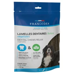 FRANCODEX - Lamelles Dentaires Relax Pour Chien +20 kg 15 pcs