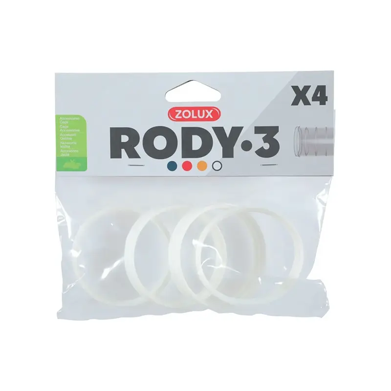 Zolux - Rody 3 Anneaux Connecteurs pour Tube Blanc Rody