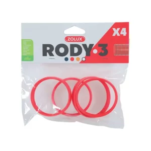 Zolux - Rody 3 Anneaux Connecteurs pour Tube Rouge Rody