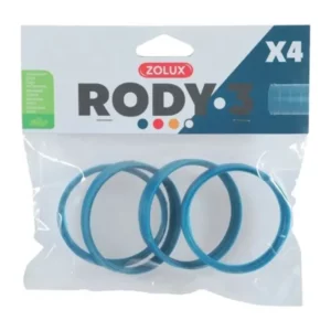 Zolux - Rody 3 Anneaux Connecteurs pour Tube Bleu Rody