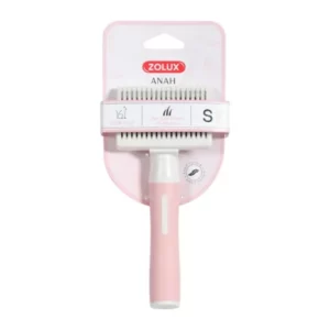 ZOLUX – Anah Slicker Rétractable Small Pour Chat Rose-Blanc