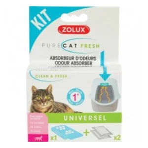 ZOLUX - Kit Anti-Odeurs Pure Cat Fresh Maison de Toilette Chat