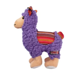 KONG - Sherps Llama Jouet Chien Peluche Douce avec Couineur Medium