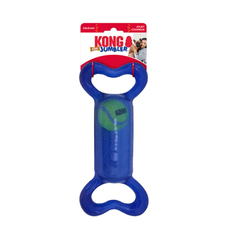 KONG - Jumbler Tug Jouet Chien Balle & Corde Durable