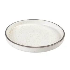 Duvo - Assiette Stone Speckle Blanc