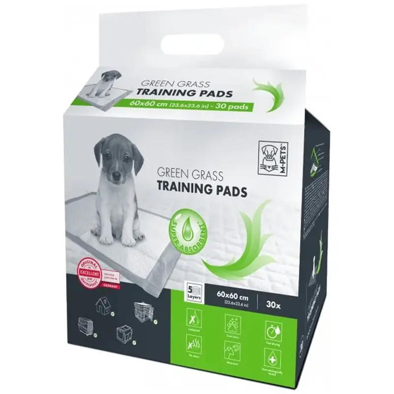 M-PETS - Green Grass Training Pads 60 × 60 cm × 30 pcs