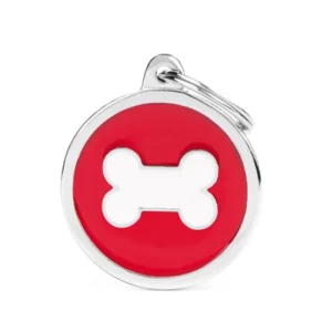 MyFamily - Médaillon à Graver Big Cercle Os Rouge