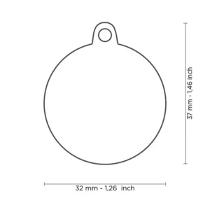 MyFamily - Médaillon à Graver Big Cercle Os Rouge