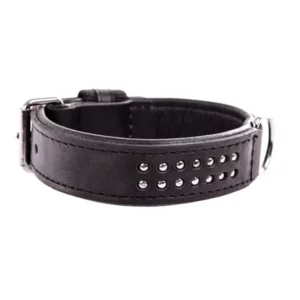 Martin Sellier - Collier 2 Rang Clous Cuir 30 × 4 mm