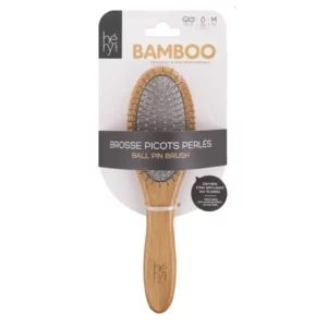 HERY - Brosse Picots Perles Bambou Toilettage