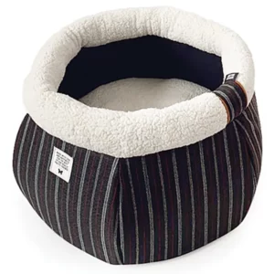 Martin Sellier - Panier Cricket Chic Londonien Gris & Blanc 55 cm × 22 cm