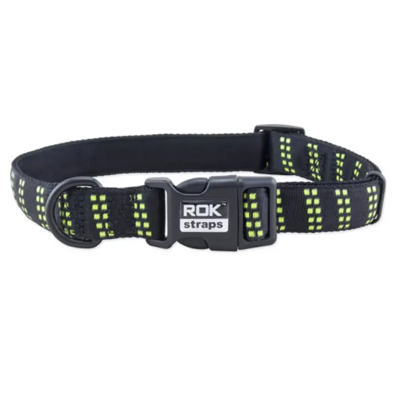 ROK Straps - Collar Nylon Green 25–37 cm × 16 mm