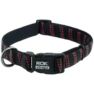 ROK Straps - Collar Dog Large Black Red