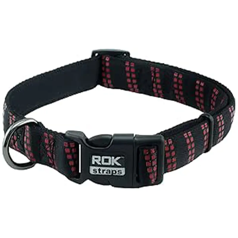 ROK Straps - Collar Dog Large Black Red