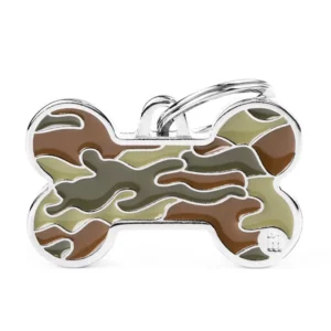 MyFamily - Médaillon à Graver Bone Camouflage Vert