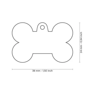 MyFamily - Médaillon à Graver Big Glam Bone Chromé