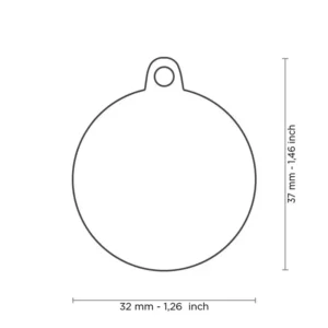 MyFamily - Médaillon à Graver Shine Grand Cercle Noir