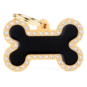 MyFamily - Médaillon à Graver Glam Os Noir & Or