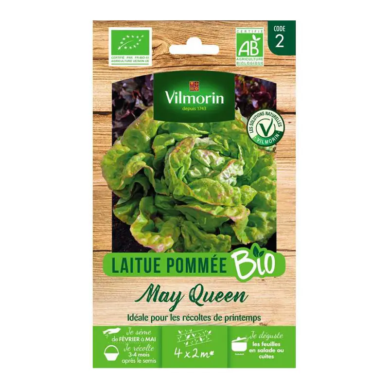 VILMORIN - Graines Laitue May Queen Bio Jardin Potager
