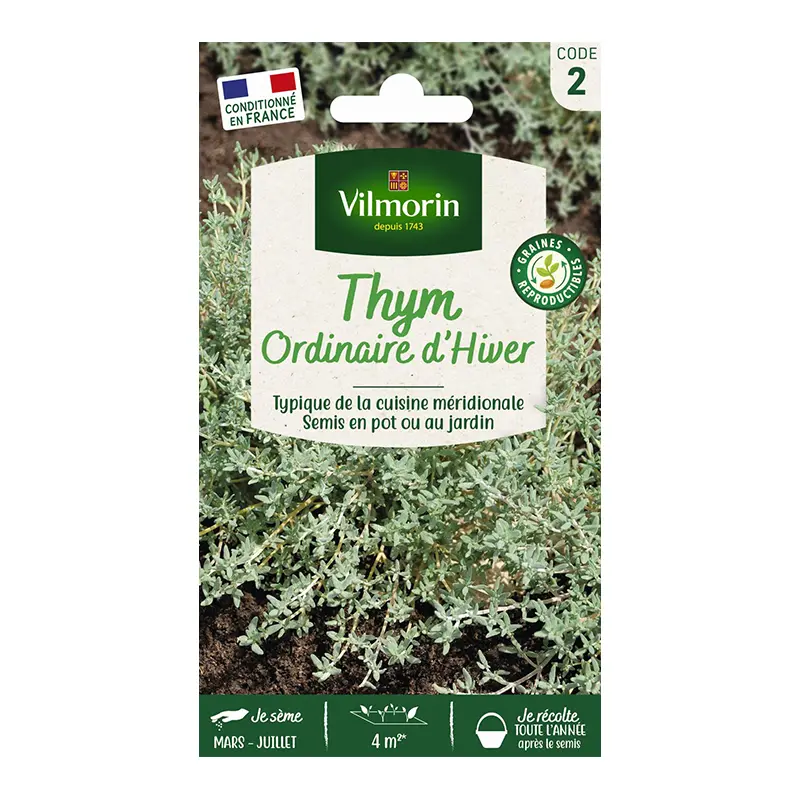 VILMORIN - Graines Thym Ordinaire Bio Jardin Aromatique