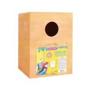 ZOLUX - Nichoir Bois Classic 350 Pour Grandes Perruches 23 × 23 × 33,5 cm