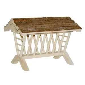 KERBL - Râtelier À Foin En Bois Nature 45x32x33 cm