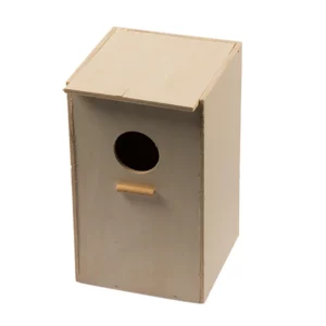 DUVO - Nichoir Bois Trou Rond Pour Oiseaux Exotiques 12 × 10 × 13 cm