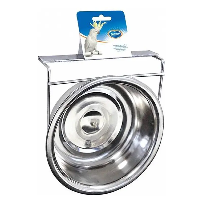 DUVO - Gamelle Oiseaux Inox Avec Vis 14 cm 950 ml