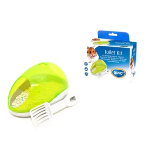 DUVO - Kit Maison De Toilette Pour Hamster Vert 15x9x9 cm