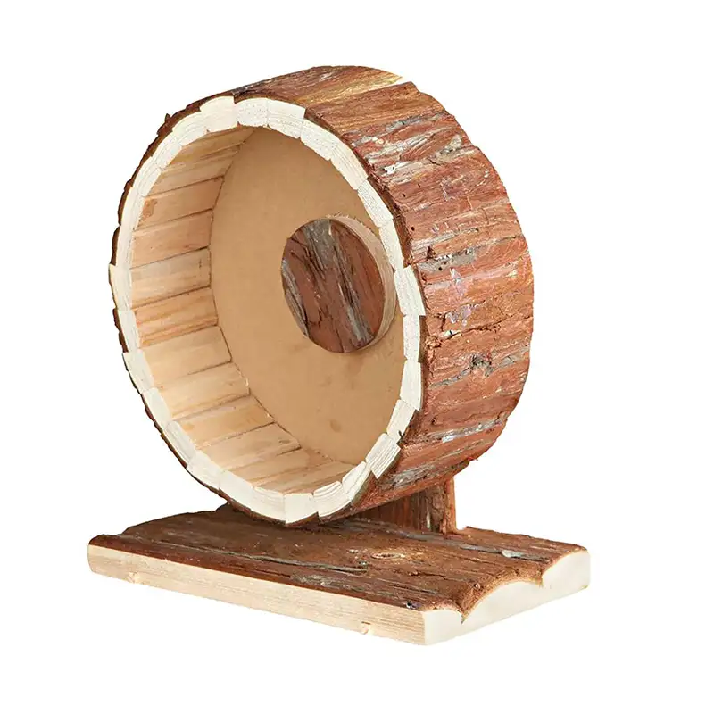 DUVO - Roue D'Exercice En Bois Avec Écorce 20x12x22,5 cm