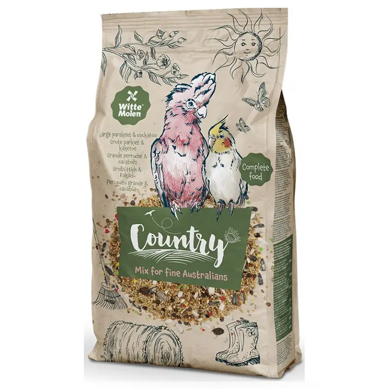 WITTE MOLEN - Nourriture Oiseaux Country Grandes Perruches 2,5 kg Mélange de Graines